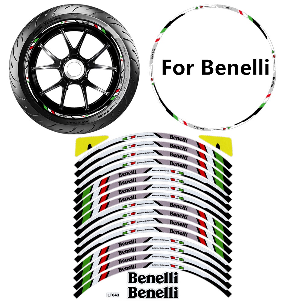 Benelli Stiker Roda Motor 18inch Rim Sticker Film Ban Border Reflektif Decals Untuk Benelli Tnt135 150 300 302S 502X