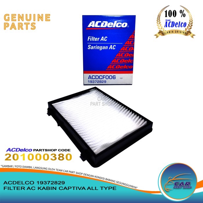 FILTER AC FILTER CABIN KABIN CHEVROLET CAPTIVA ALL TIPE ORI AC DELCO