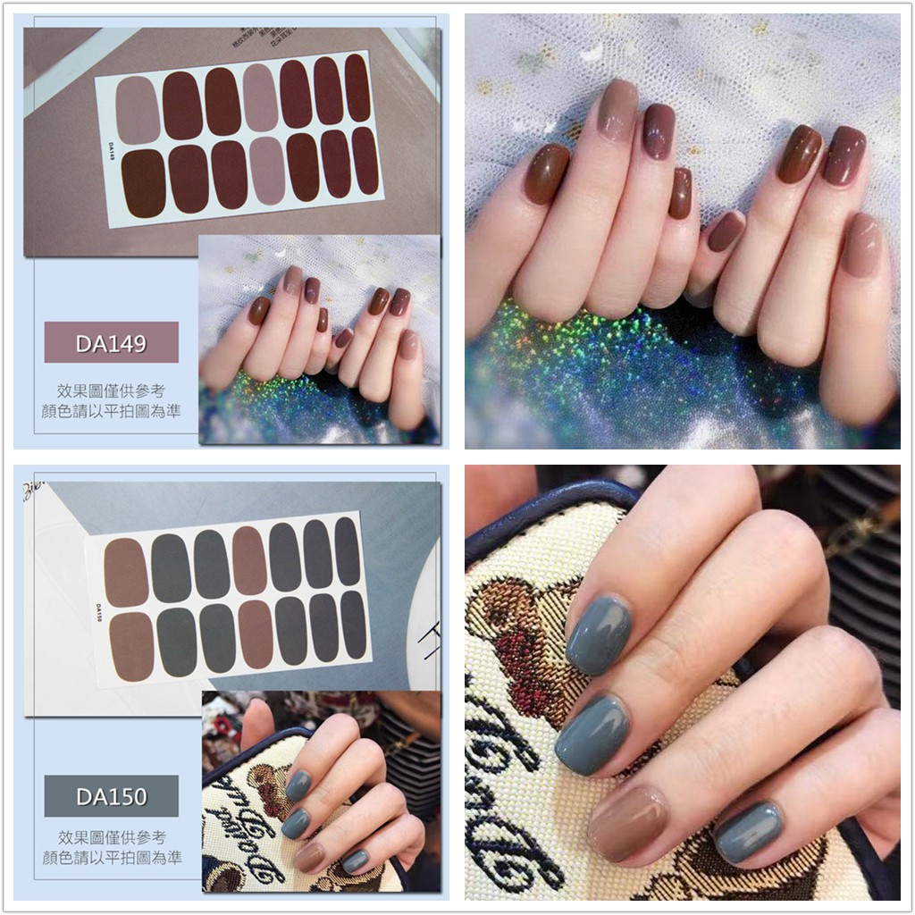 &lt;Jjoygirl&gt;DA Nail Sticker Motif / Sticker Kuku / Stiker Kuku / Nail Stiker Glitter / Stripes Design