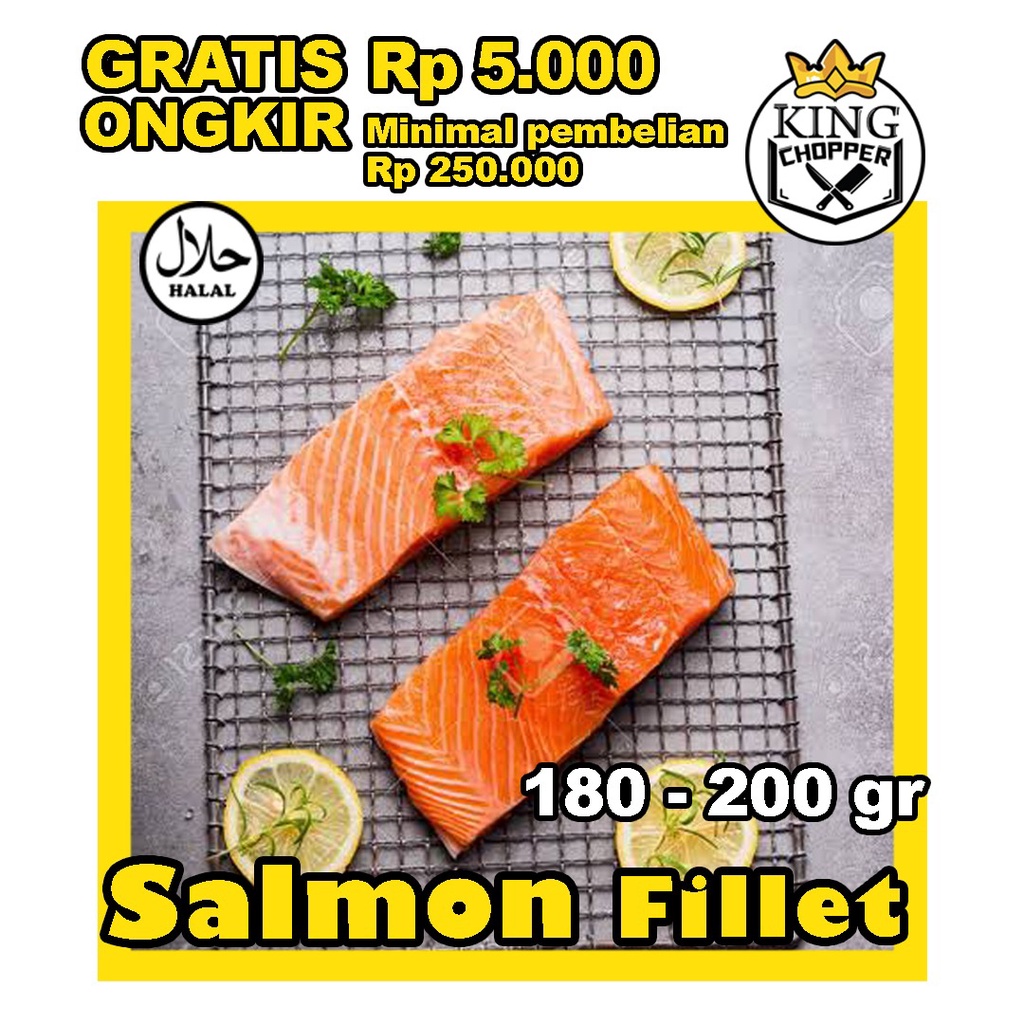 

IKAN SALMON FILLET PORTION STEAK TROUT FROZEN FRESH SEGAR NORWEGIAN BAGIAN TENGAH SEAFOOD BEKU FISH