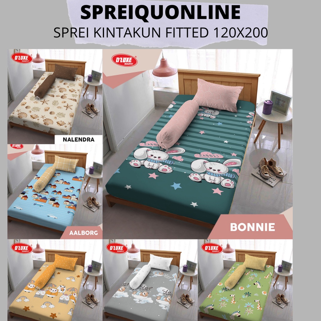 SPREI FITTED KINTAKUN SINGLE 120X200 - KARAKTER ANAK - NEW - FLAT