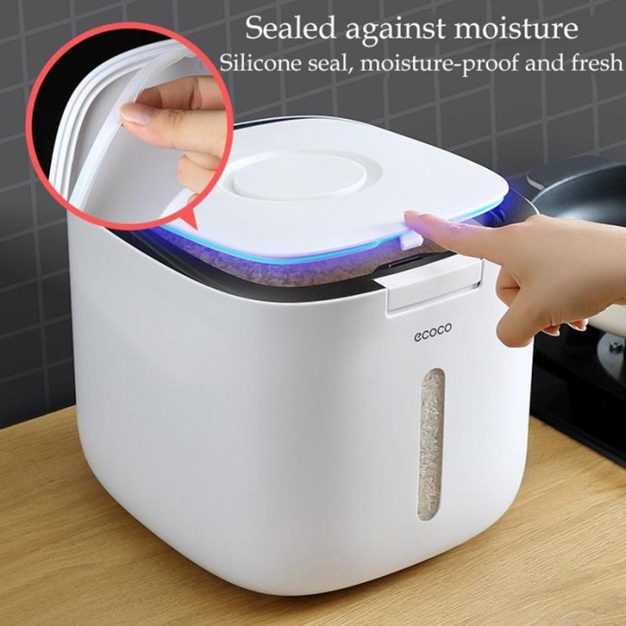 

Ecoco Rice Dispenser Wadah Tempat Simpan Penyimpanan Beras Anti Kutu Original