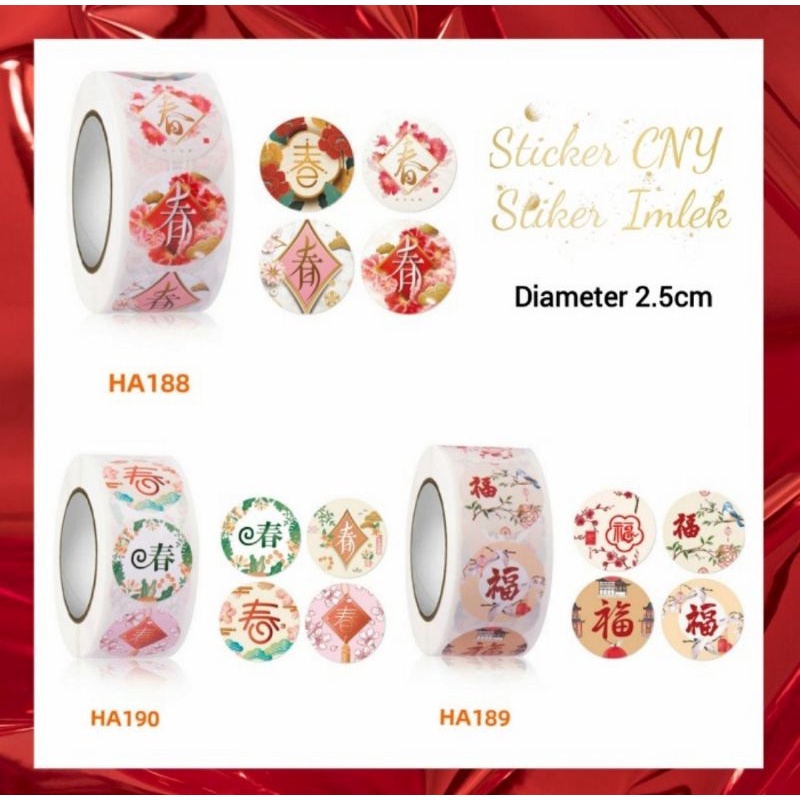 

Sticker CNY Stiker Imlek Chinese New Year