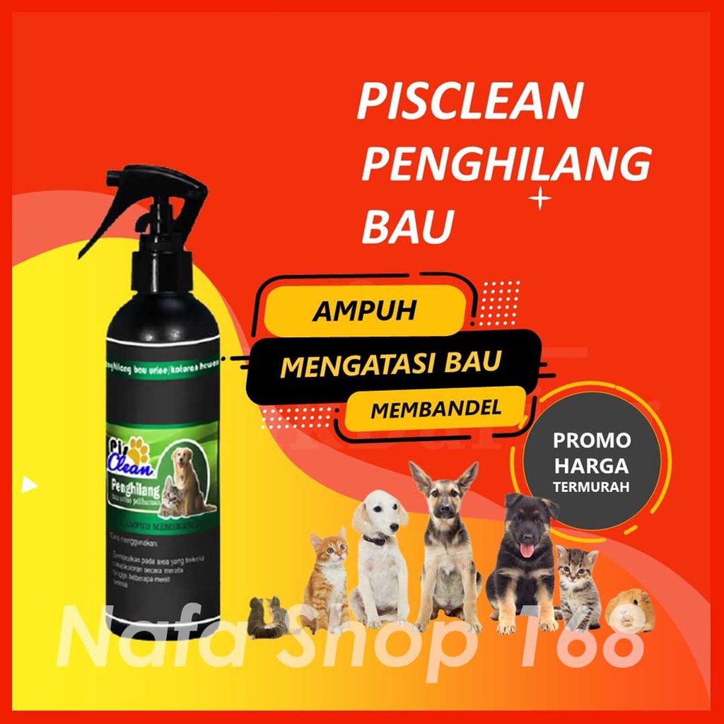 PISCLEAN Cairan Penghilang Bau Pesing Pipis/Urin/Kotoran Litter Box Hewan Kucing Anjing Odor Control