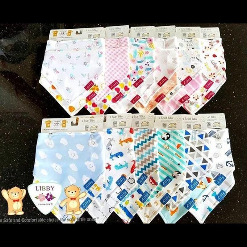 Libby Baby Scarf Bibs Slaber Celemek Bayi Set 2pcs Per Pack