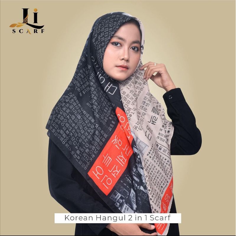 Capung - Korean Hangul 2 in 1 Scarf ORI by LI