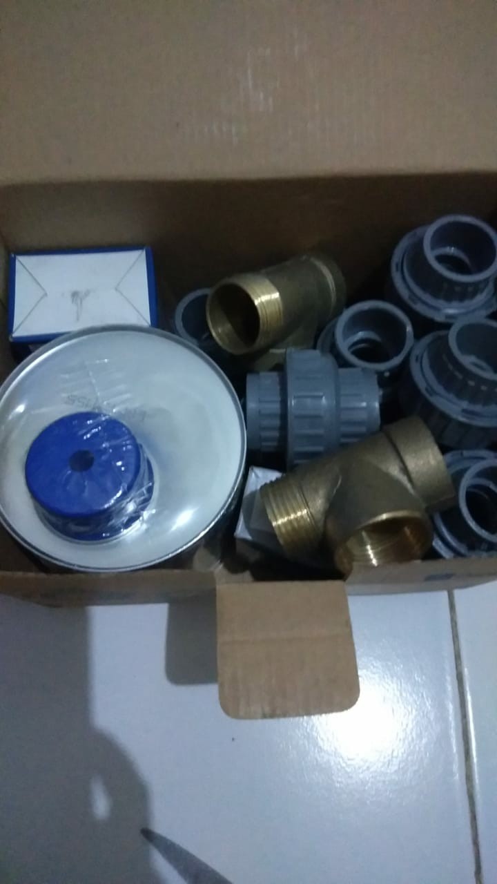 Tee Kuningan Sambungan Otomatis Pompa Cabang 4 Murah 