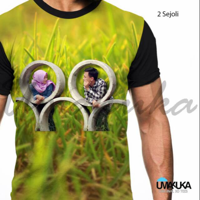 Kaos 3d Fullprint Umakuka 2 Sejoli murah bikin kaos satuan desain pakai foto sendiri oblong distro