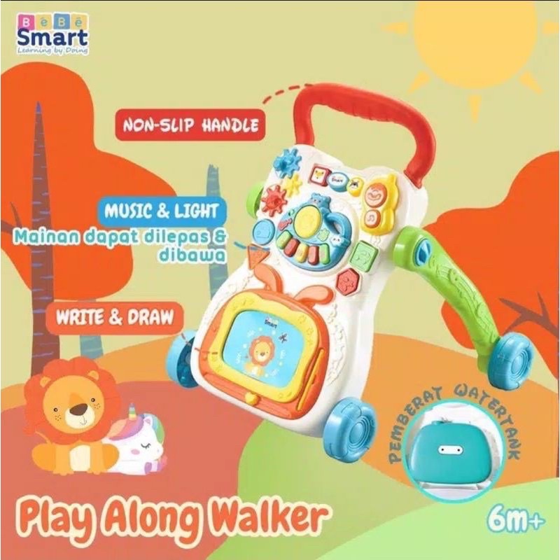 Bebe Smart Play Along Walker Mainan Bayi Melatih Berjalan Edukasi Kado Hadiah Lahiran