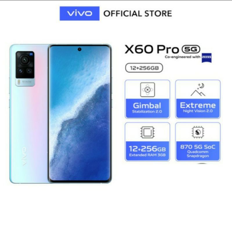 VIVO X60 PRO RAM 12/256 GB GARANSI RESMI VIVO INDONESIA