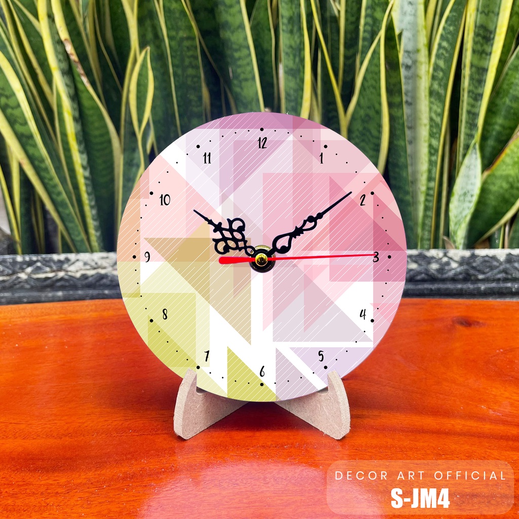 Decor Art Jam Meja Wood Dekorasi Kamar Ruang kantor Motif Gunung Abstrak Unik Aesthetic - SJM 1-SJM-4