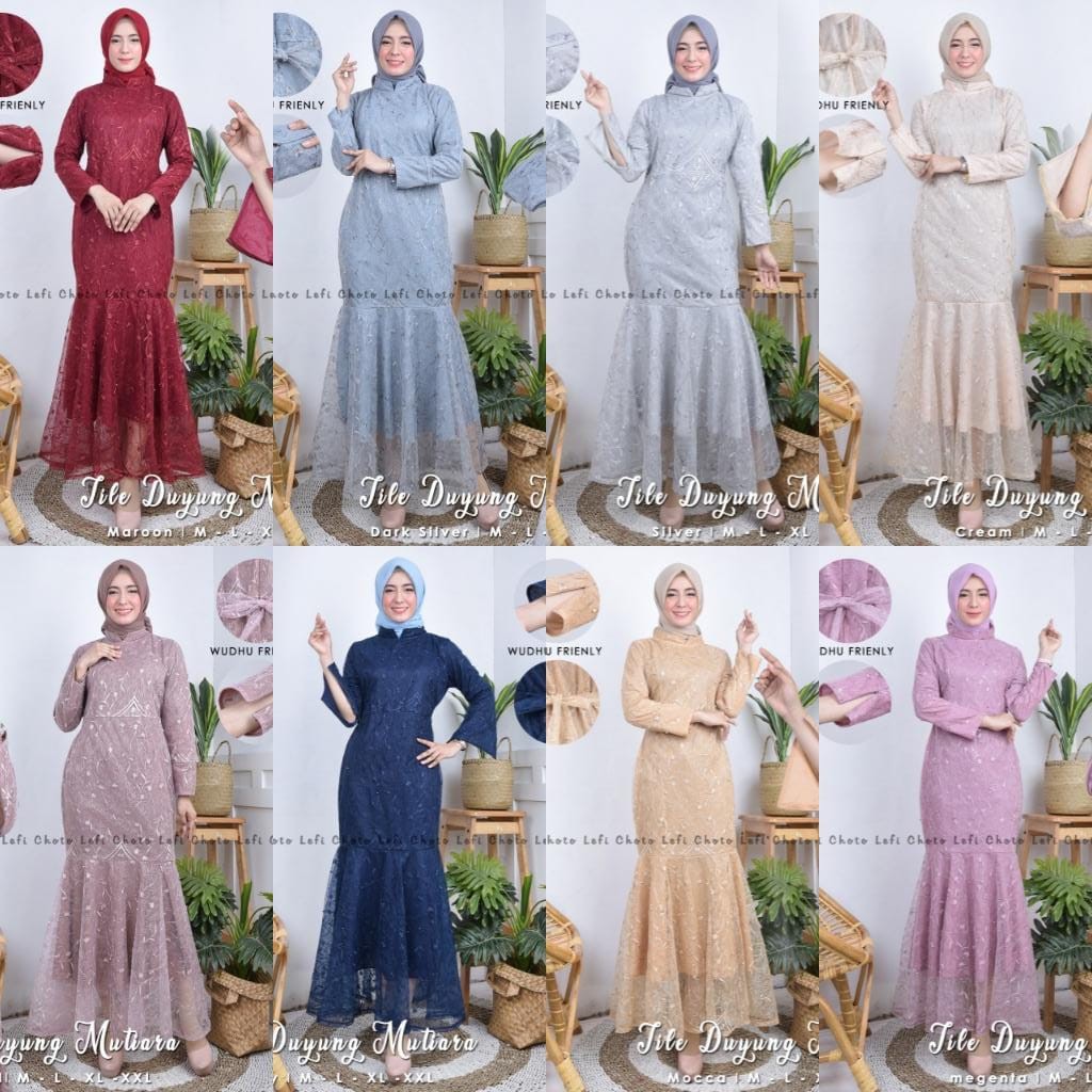 Gamis Duyung Full Tulle Mutiara