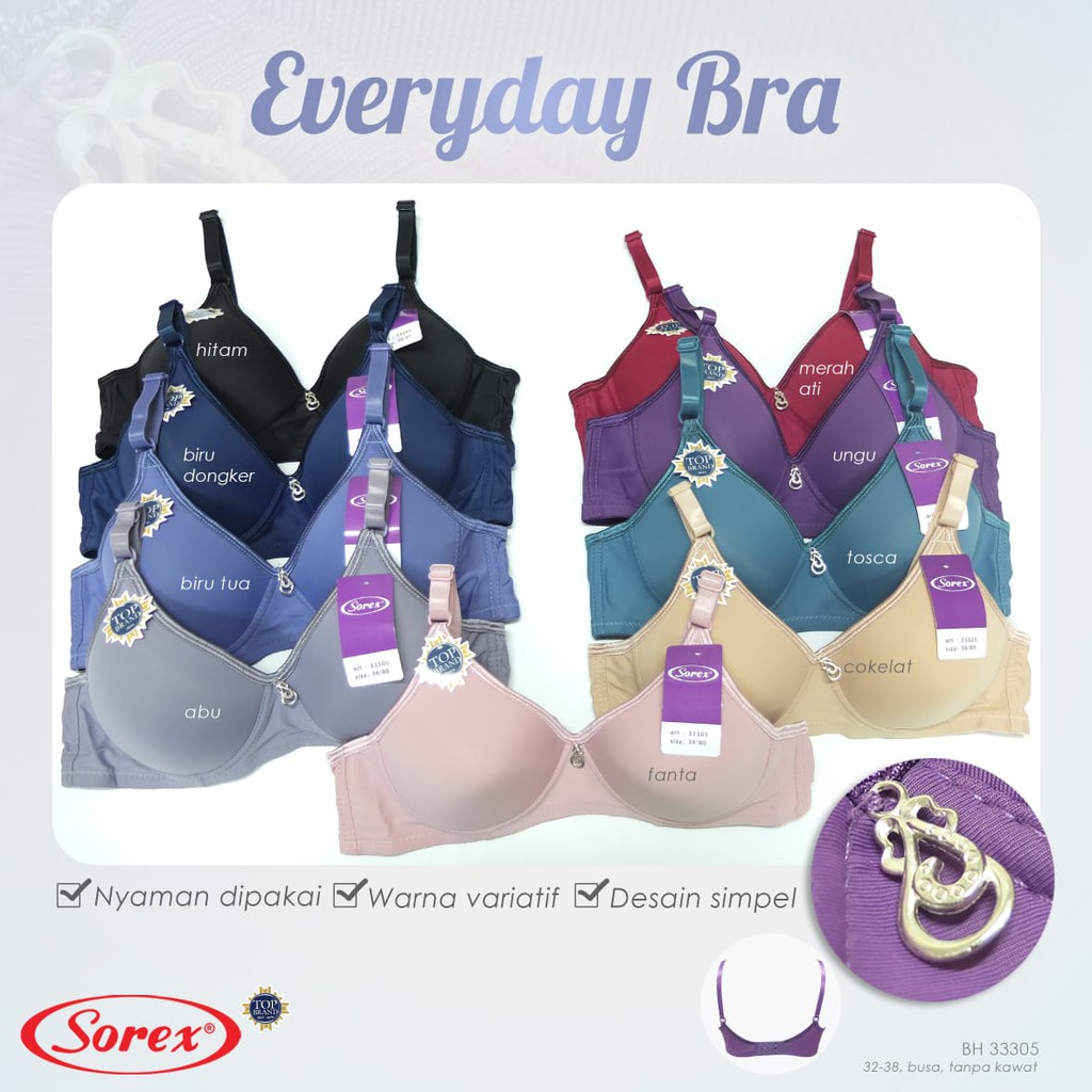 Bra BH Tanpa Kawat Everyday Bra Sorex 33305