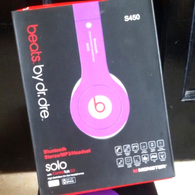 Earphone bluetooth music streo monster s450