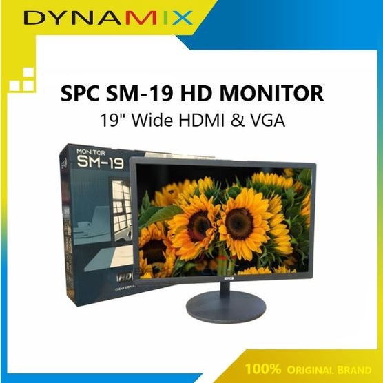 [+palet kayu] Monitor LED SPC SM-19 SM-19HD 19&quot; Wide HDMI + VGA GARANSI RESMI