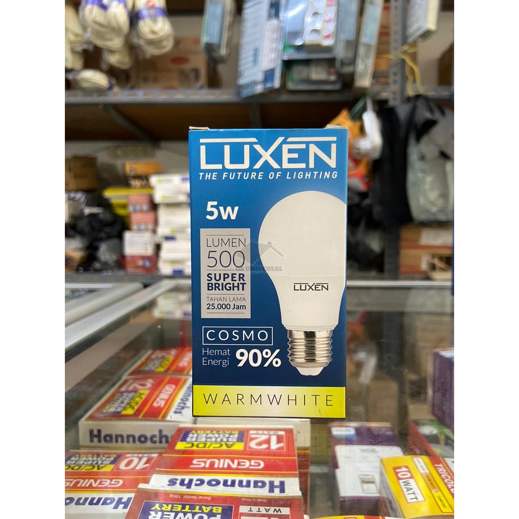 LUXEN Lampu LED BULB 5 Watt / 5w Putih / Kuning