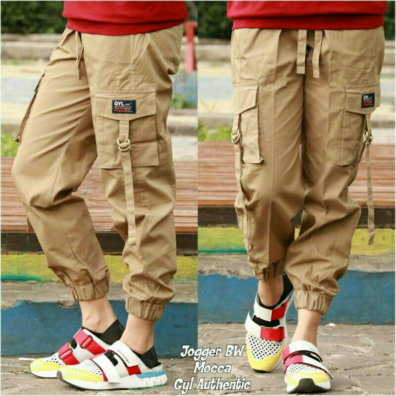 (M L XL XXL 4L 5L) 40-85kg Celana jogger wanita cargo pants Celana Baggypant