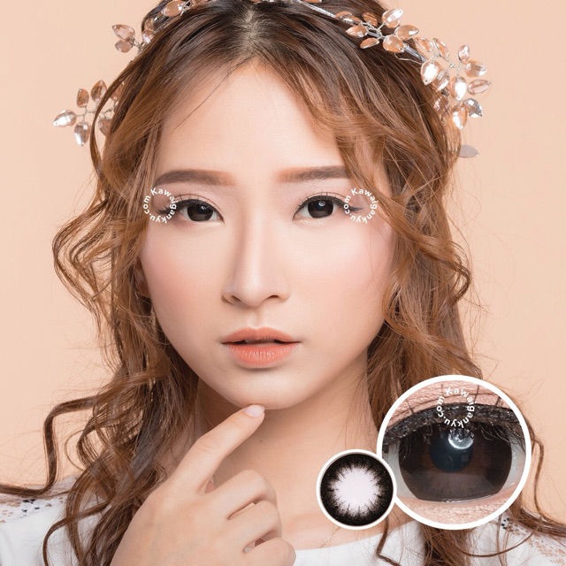 KawaiGankyu Softlens - Luina mini pop black (1botol)