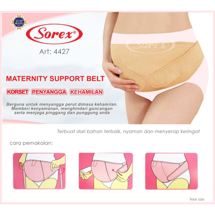 Korset Penyangga Kehamilan / Stagen Hamil / Maternity Support Belt Sorex Hitam