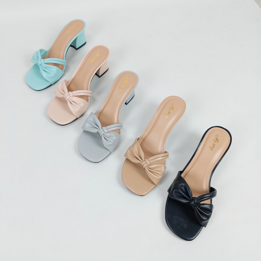 BBS MSH 04 Sandal High Heels Hak Tahu Pita Tiga Wanita Impor Murah