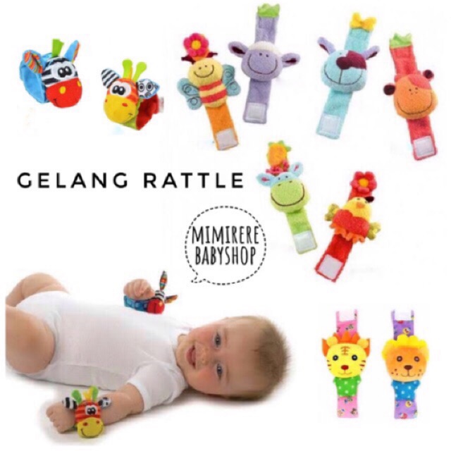 Gelang Rattle Boneka Animal Happy Monkey Sozzy