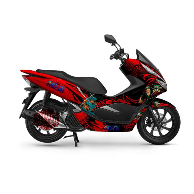 Decal sticker stiker honda PCX Zoro merah