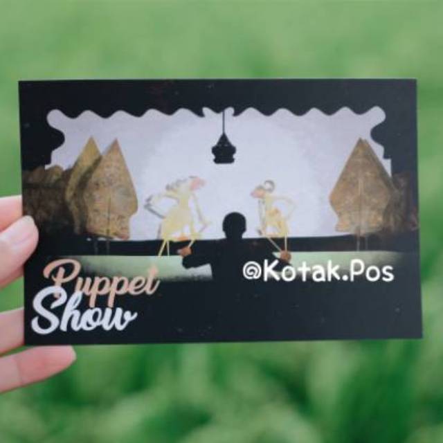 

PUPPET SHOW ILLUSTRATION PERTUNJUKKAN WAYANG KULIT KARTU POS POSTCARD SURAT UNIK POSTCROSSING SWAP