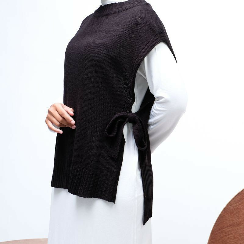 Rompi Tali / Rompi Rajut Wanita Knit Vest Outher Oversize Korean Style