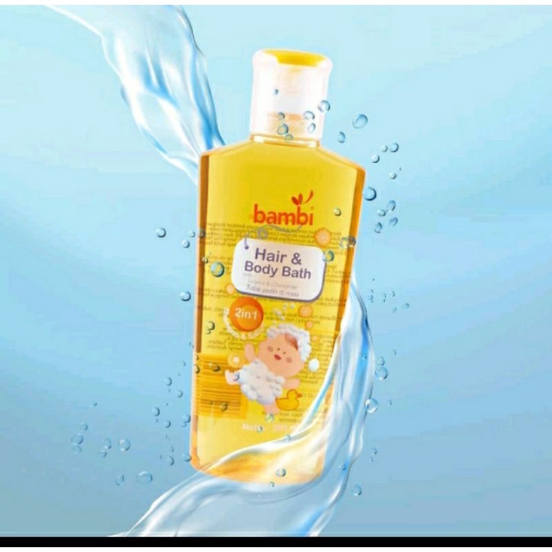 Bambi Baby Hair &amp; Body Bath 2 in 1| Sabun dan Shampoo Untuk Kulit Bayi Normal - Sensitif | PH Balance