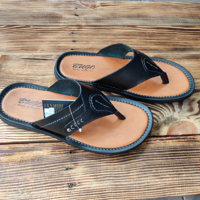 Sandal kulit pria terbaru berkwalitas premium/sandal casual pria kulit asli