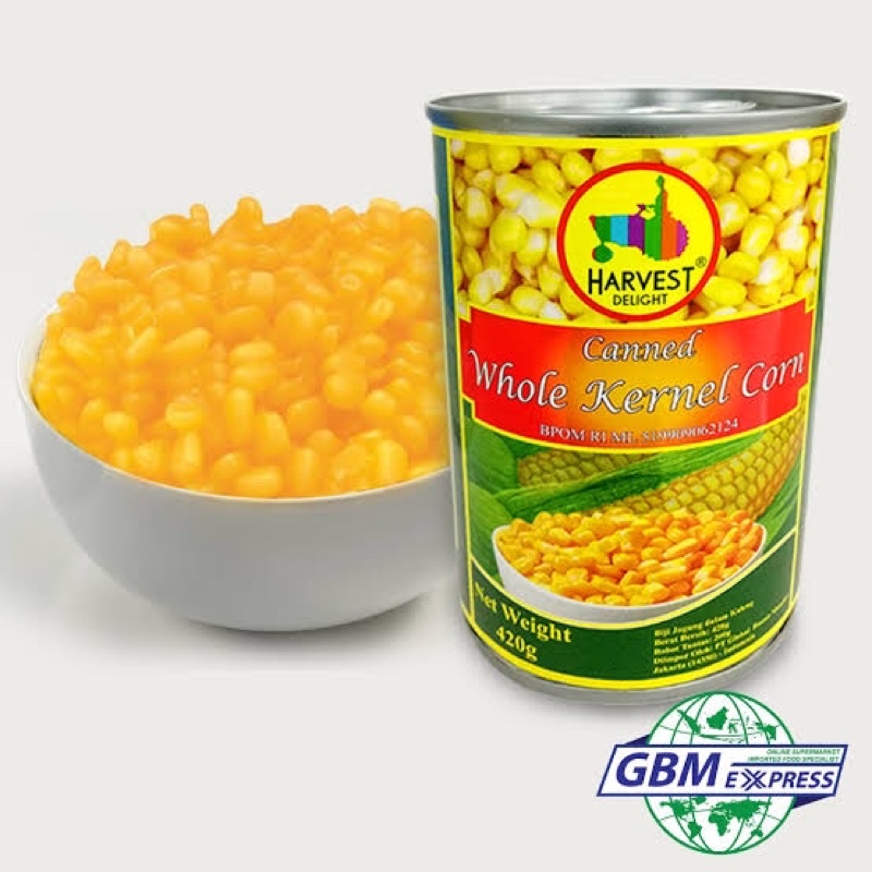 Canned Whole Kernel CORN 420gr / Harvest Delight / Jagung Kaleng