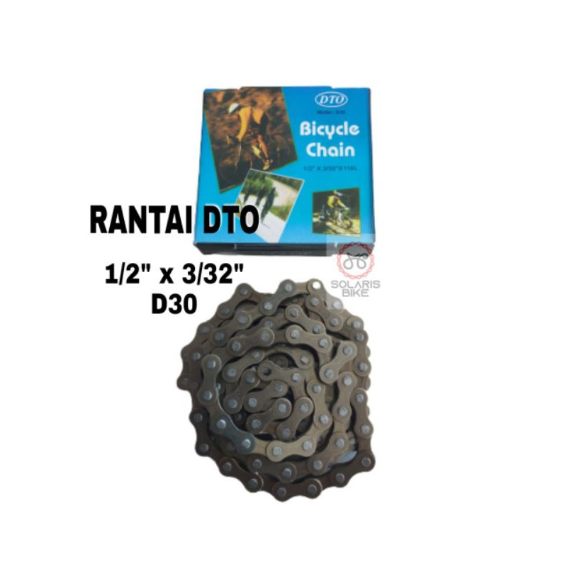 RANTAI SEPEDA DTO D30 1/2&quot; X  3/32&quot; 6 - 7 Speed