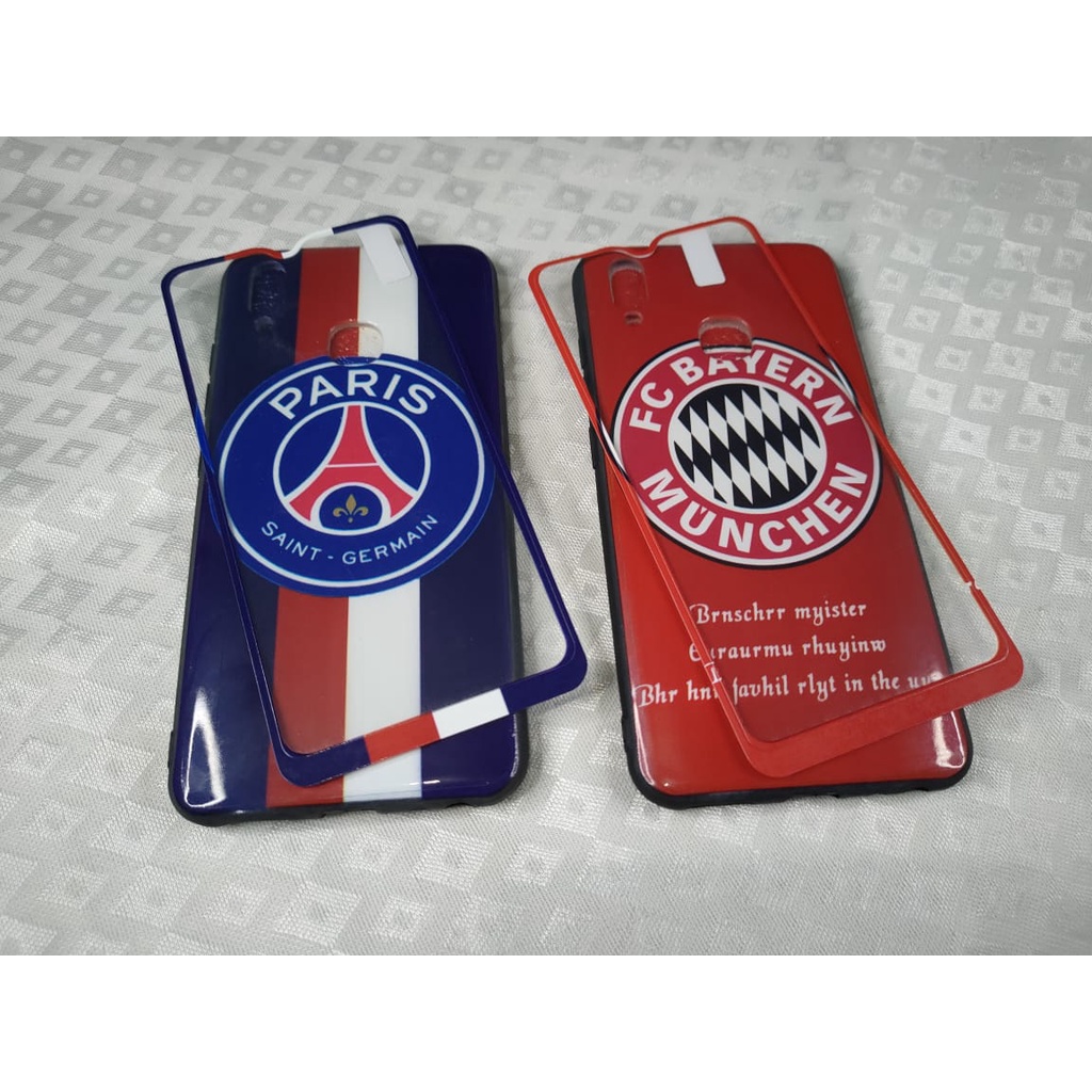 HARD CASE KARAKTER COWOK / KARAKTER BOLA + TEMPERED GLASS REDMI 8