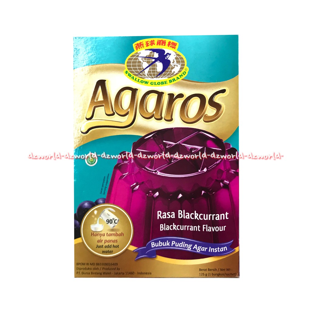 Agaros Swallow Globe Rasa Blackcurrant 180gr Pudding Instan Blekkaren