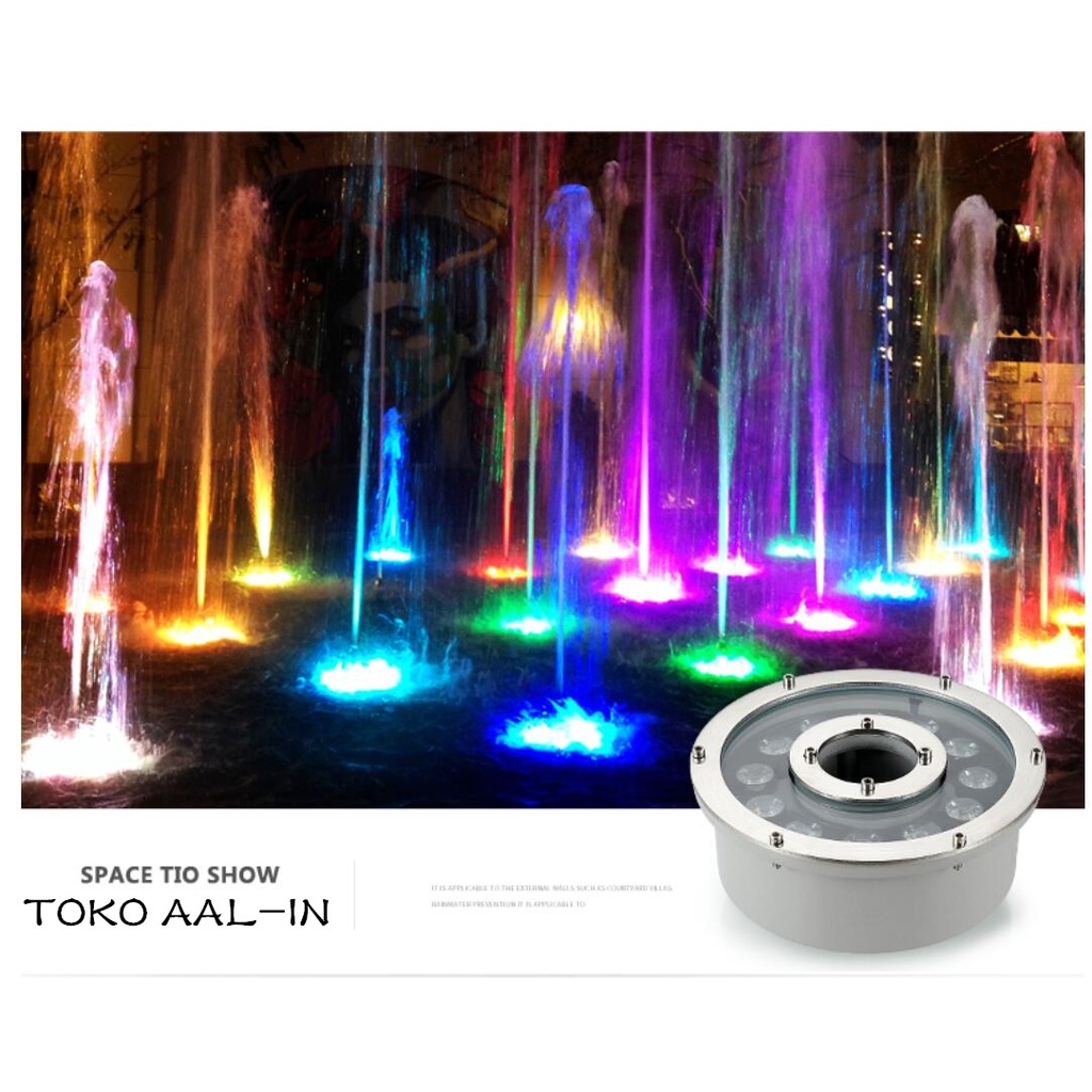 Lampu kolam air mancur / lampu kolam12 watt RGB/Wwh