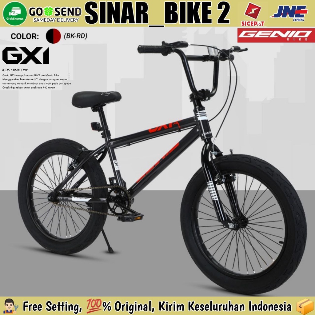 Sepeda Anak BMX GENIO GX1 Ukuran 20 Inch Ban Jumbo 3.0