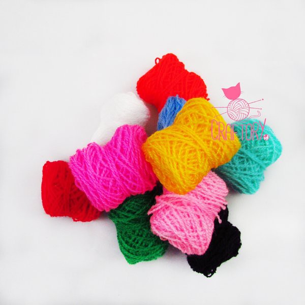 Benang Wol/ Benang Wol Warna Warni Gulungan Kecil / Benang Wol Rajut