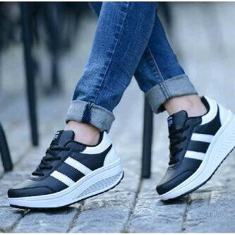SEPATU KETS CASUAL SPORT SNEAKER WANITA TWO STRIP HITAM PUTIH