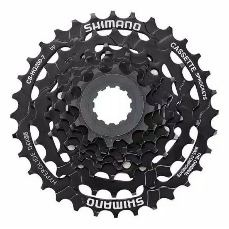 Sprocket Shimano CS-HG200-7 speed 12-32T dan 12-28t original gir slup 7 speed cassette sprocket