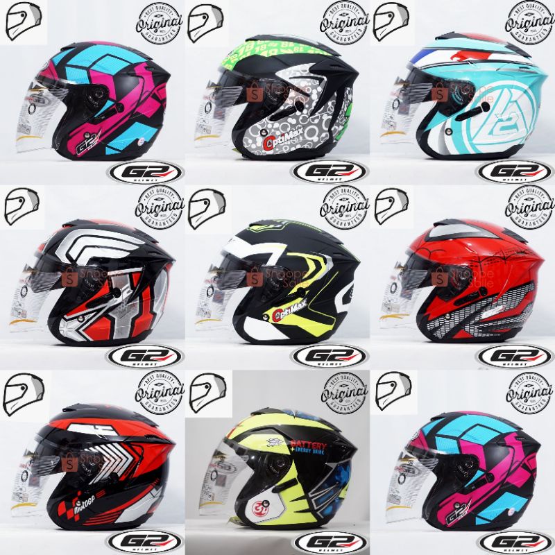 helm half face G2 Optimak motif