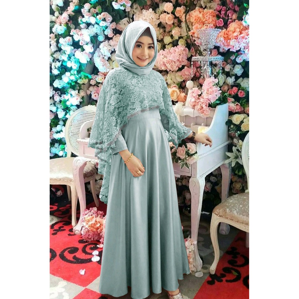 Baju gamis Busana muslim Maxi dress syari KF maxi tiara
