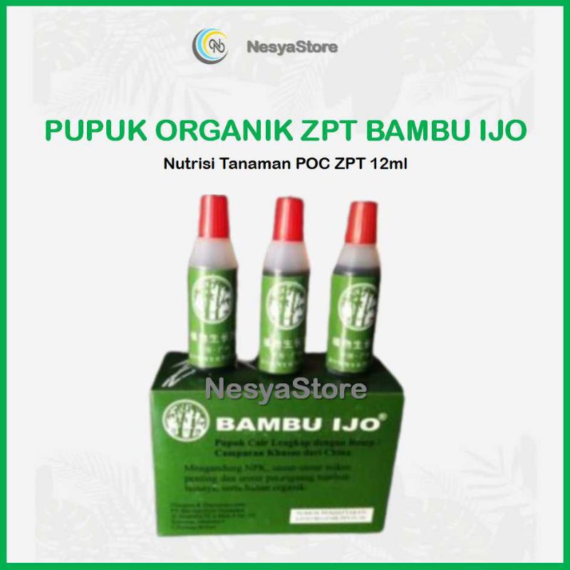 PUPUK ORGANIK CAIR ( POC &amp; ZPT ) Cap BAMBU IJO isi 12ml