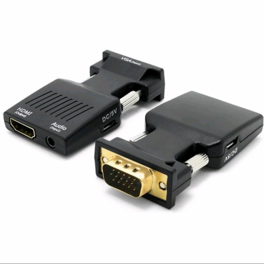 converter vga to hdmi/converter vga hdmi box coklat/vga hdmi dongle with audio