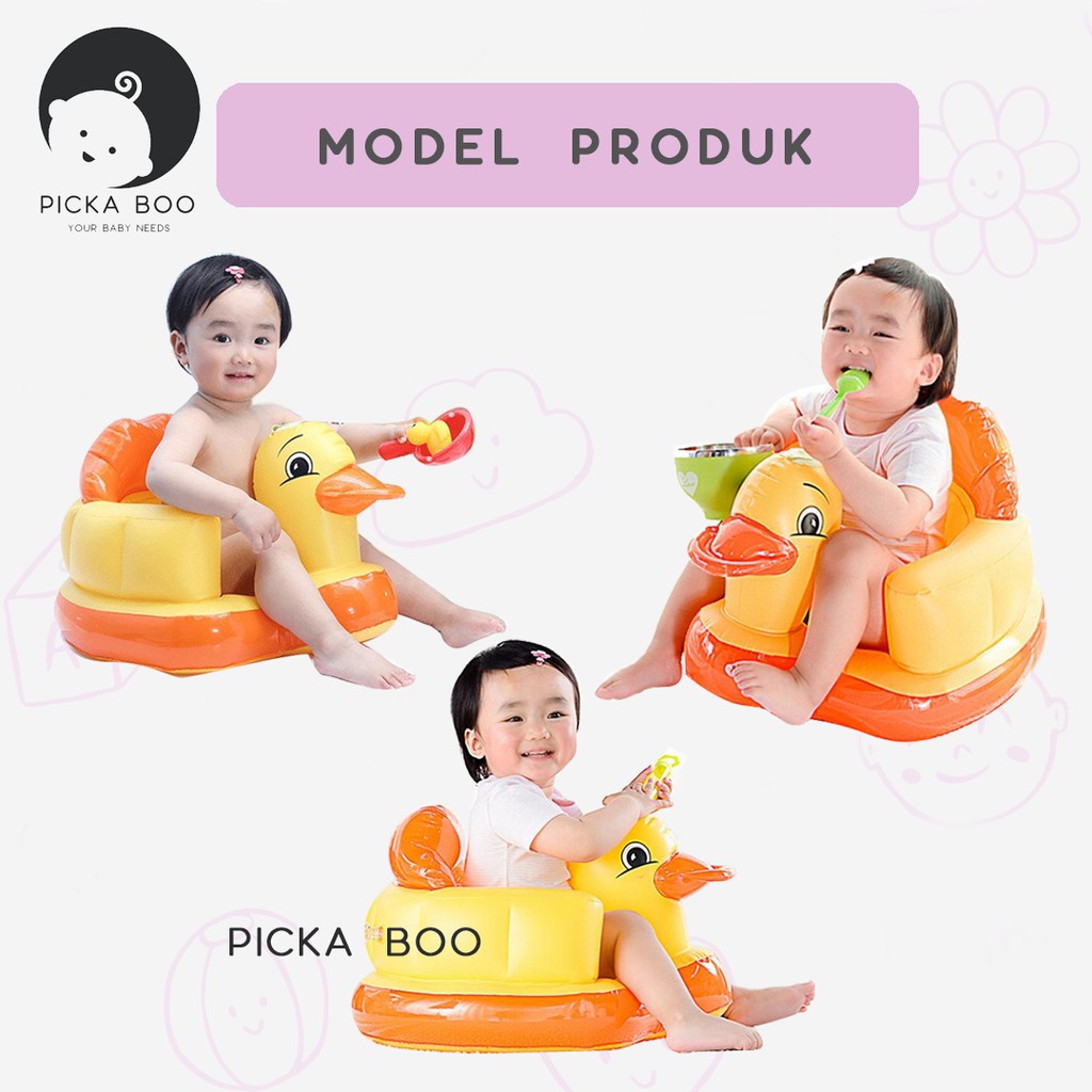 PICKA BOO Kursi Pompa Sofa Tiup Bayi Karakter Bebek