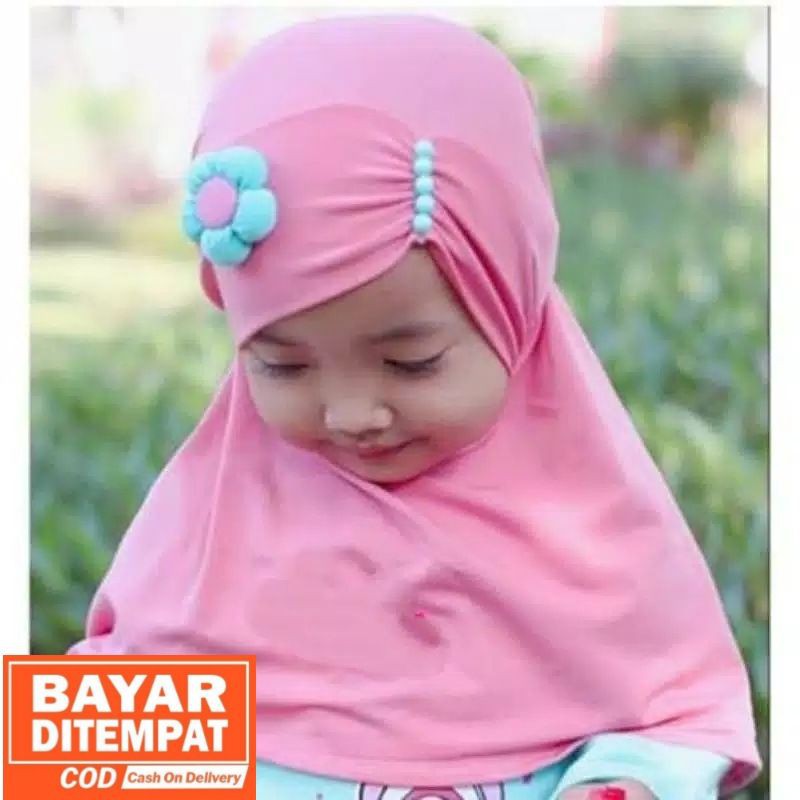 jilbab / anak / bayi / hijab /allsize 0-3 tahun/ BUNGA DANIELA