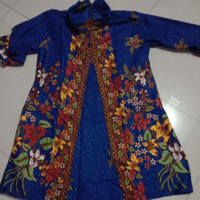 Tunic Santika Pias Cibulan #1 / Tunik Batik Cantik Modern / Batik Tunik Kerja Seragam Batik Kantor
