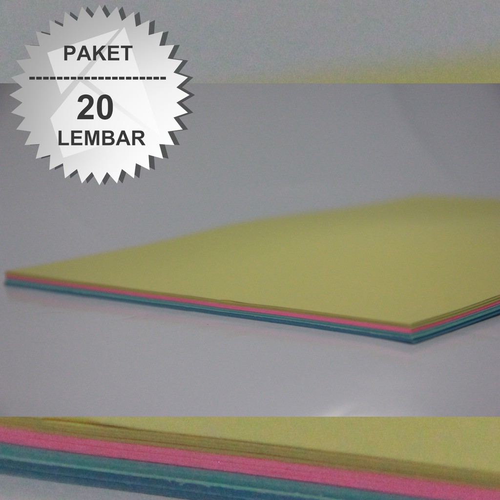 

KERTAS BC / MANILA WARNA CERAH F4 dan A4 PAKET 20 LEMBAR