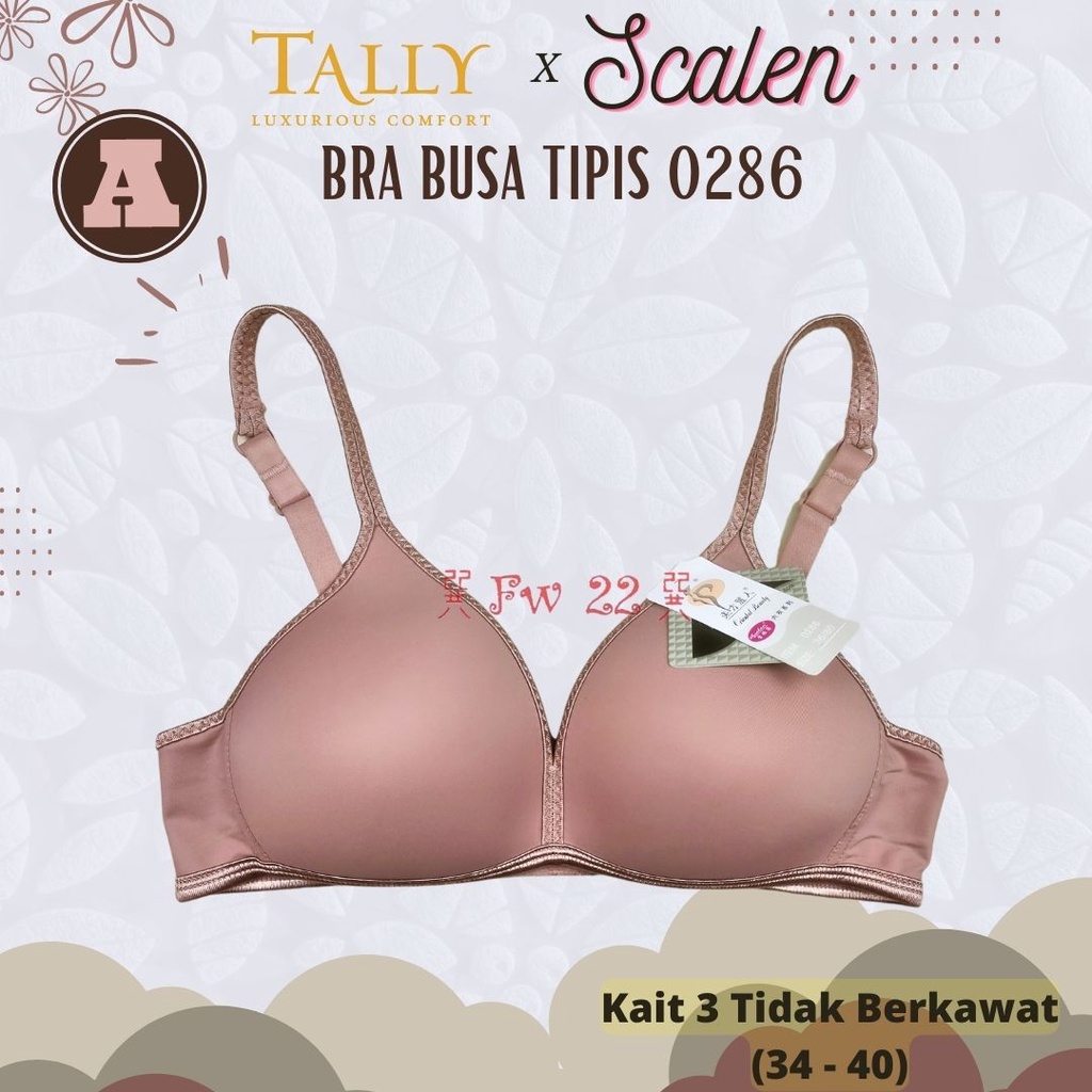 Bra Scalen 0286 Bra Busa Tipis Tanpa Kawat Berbahan Lycra