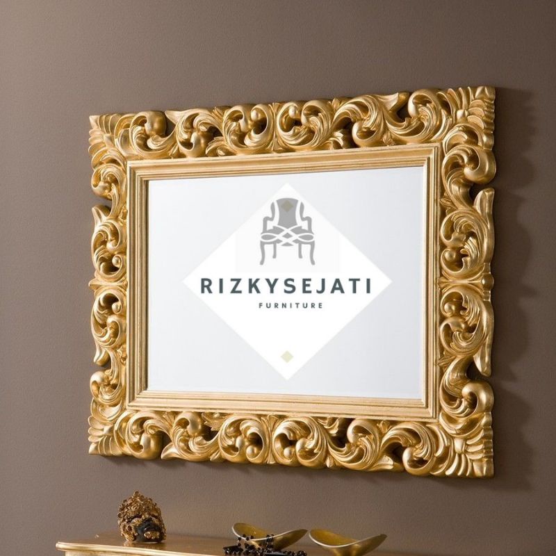 pigura ukir kayu jati