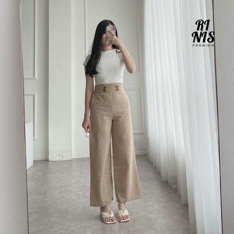 RINIS - Celana Kulot High Waist Size L - XXL